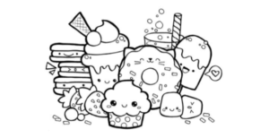 Kawaii Food:M7gfwh9qagi= Cute Food Coloring Pages