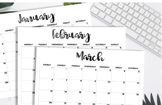 Free Printable:9t7exeoksho= Blank Calendar 2023