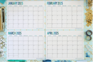 Free Printable:4dxm6wptpw8= Monthly Calendar Printable